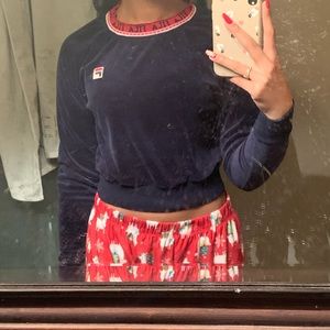 NWOT Velvet FILA sweater